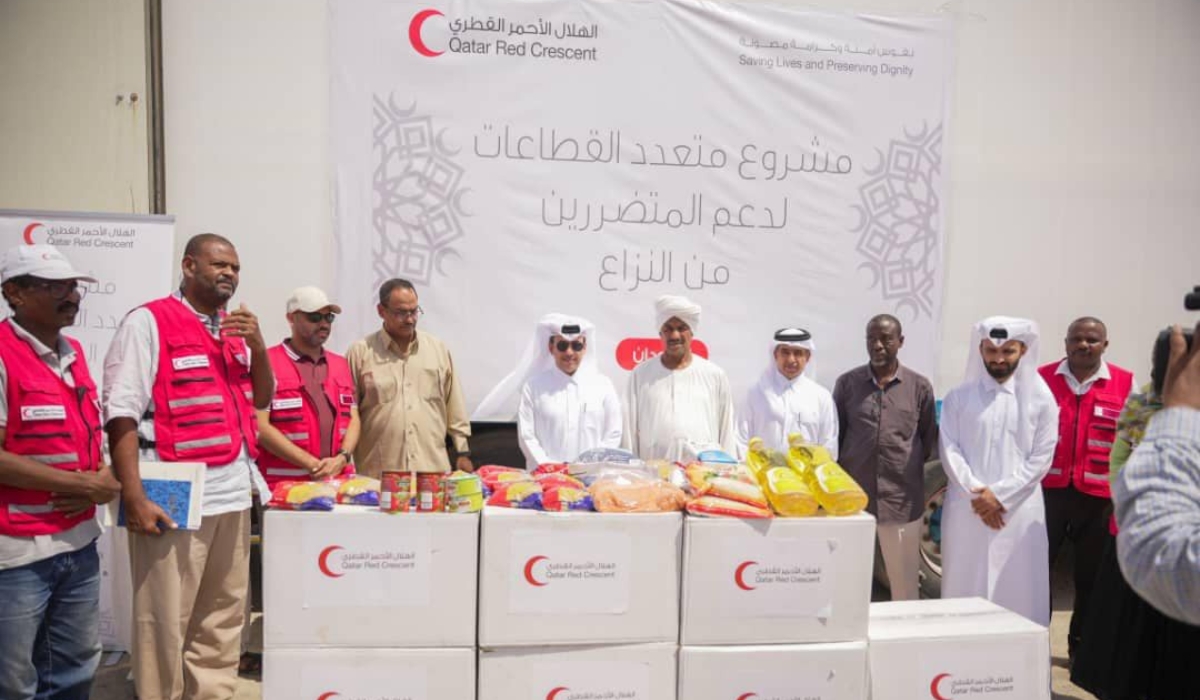 QRCS provides 80 tons of aid to Gezira and River Nile States in Sudan